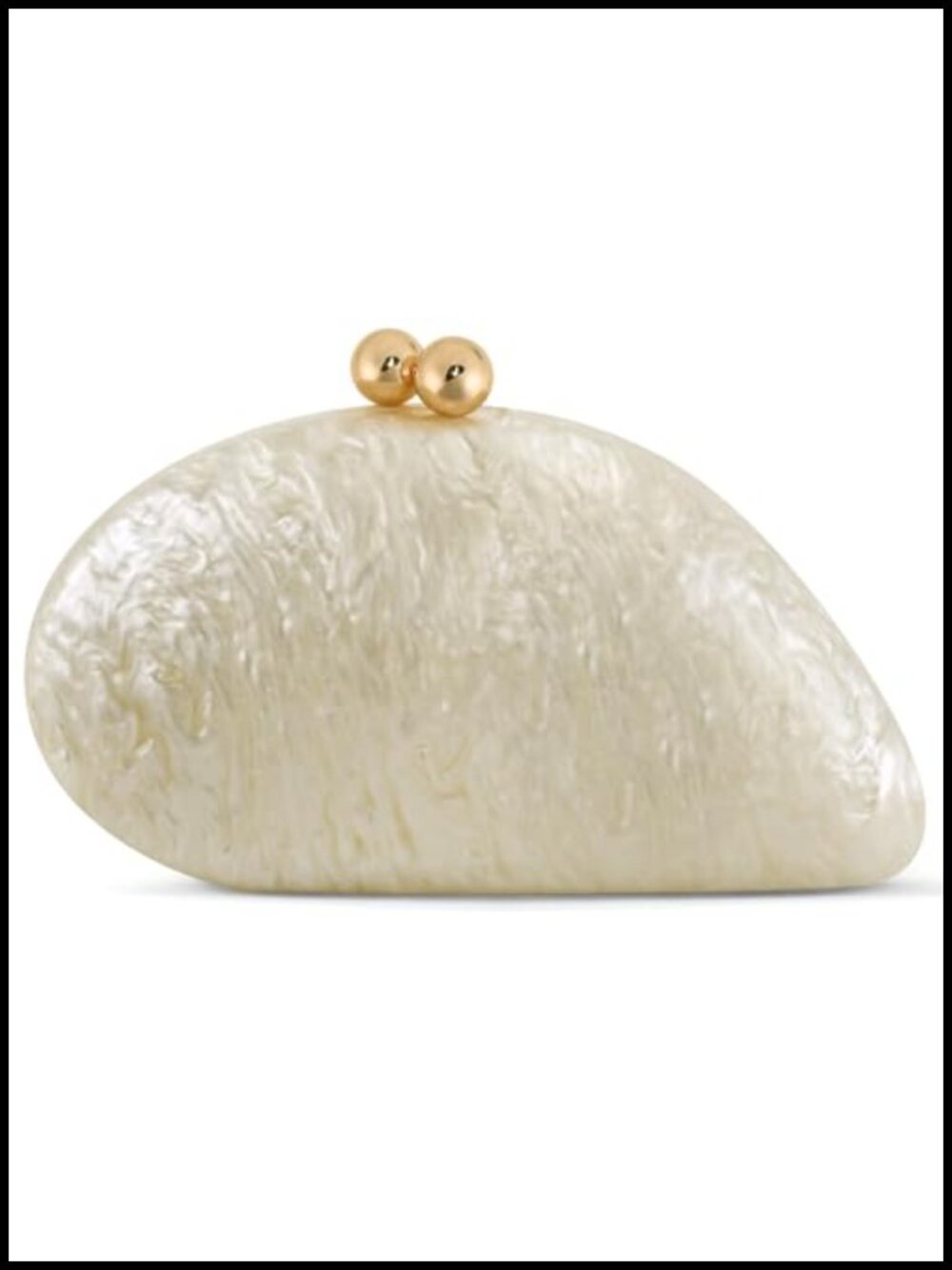 Acrylic Pearl Clutch Purse for Women Formal Evening Bag with Detachable Strap